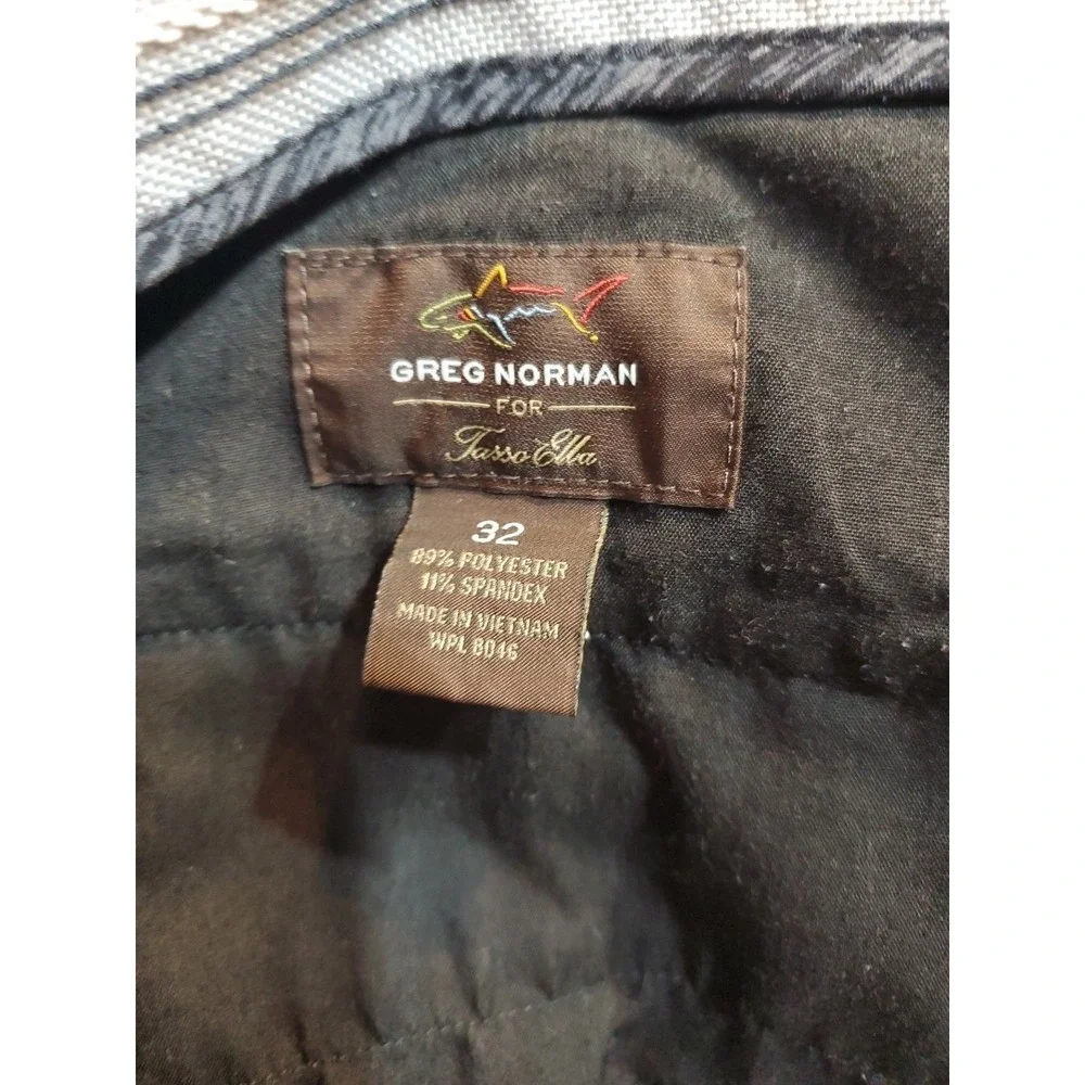 Greg Norman for Tasso Elba Mens Golf Shorts Black Gray Space Dye Stretch Size 32